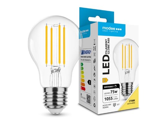 Modee Lighting LED sijalica filament A60 8W E27 2700K (1.055 lumena) dimabilna