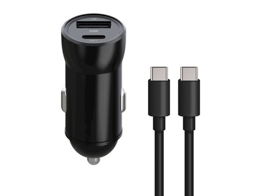 Maxlife auto punjač brzi  PD QC 1x USB-C + kabl Tip C 20Wi