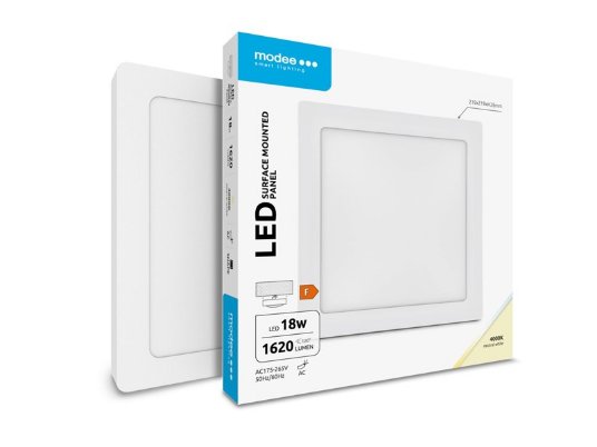 Modee Light LED panel nadgradni 18W, 4000K kvadratni A2