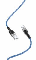 XO led kabl USB - USB-C 1,0 m 2,4A, plavi, NB158