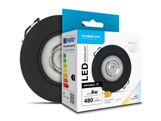 Modee LED downlight 4W 3CCT 480 lumena crna okrugla