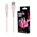 Maxlife kabl USB - micro USB 1,0m 3A MXUC-04, roze