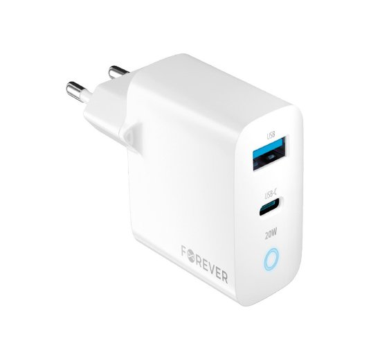 Forever punjač TC06  2xUSB-C 20W PD QC