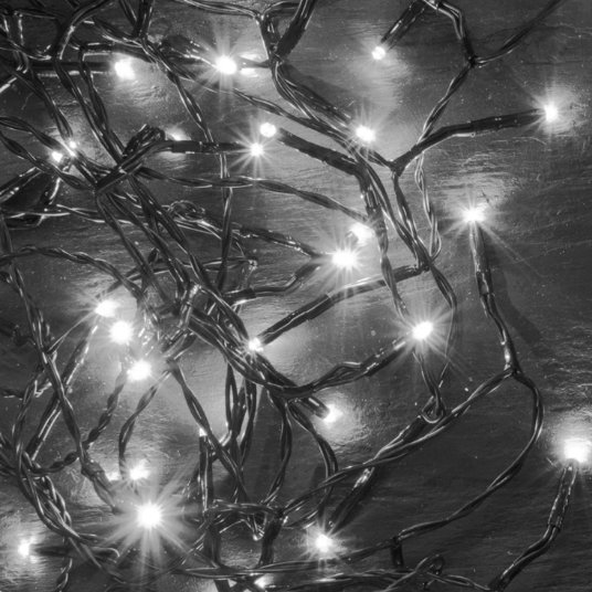 Svetleći niz sa 100 hladno belih LED dioda, 8+1,5m, IP20