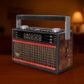 Prenosni radio, retro, 5W, crven