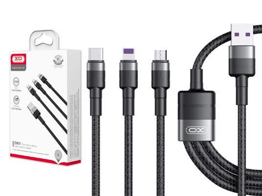 XO kabl 3in1 USB-Lihtning + USB-C + MicroUSB 40W NB-Q191