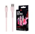 Maxlife kabl USB - Lightning 1,0m 3A MXUC-04, roze