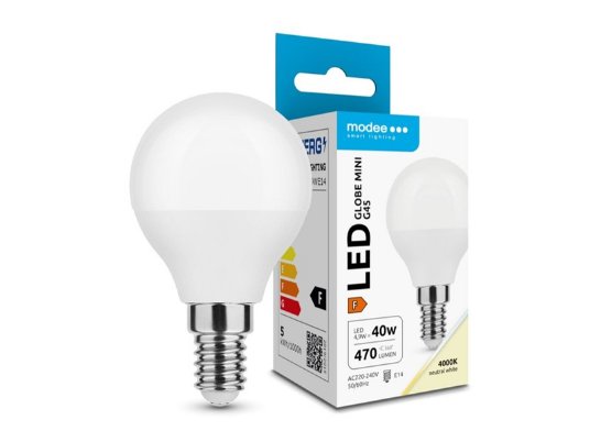 Modee  LED sijalica Mini G45 4,9W E14 180° 4000K (470 lumen)