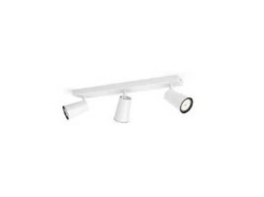 Philips zidna lampa, spot, 3xGU10, bela