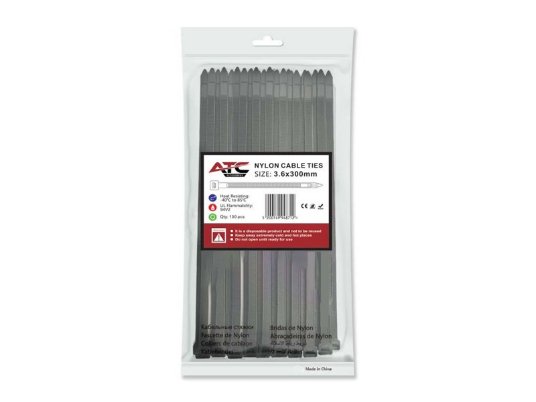 ATC kablovska vezica 3.6x300mm crna 1/100