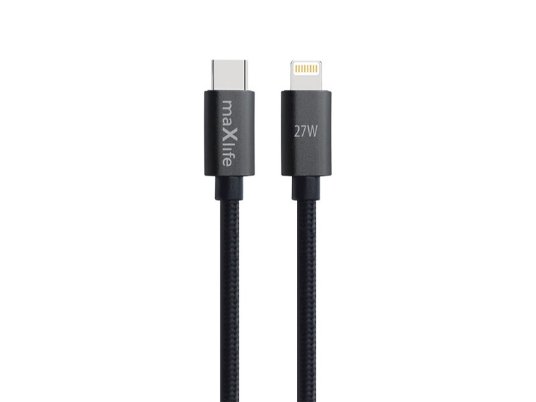 Maxlife kabl Type-C / Lightning, 2m, 27W PD