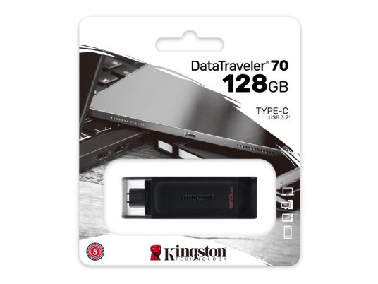 Kingston USB fleš 128Gb USB-C DT70 black