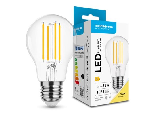 Modee Lighting LED sijalica filament A60 8W E27 2700K (1055 lumena)