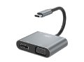 XO adapter, 4in1, 1XUSB/HDMI/USB-C/VGA