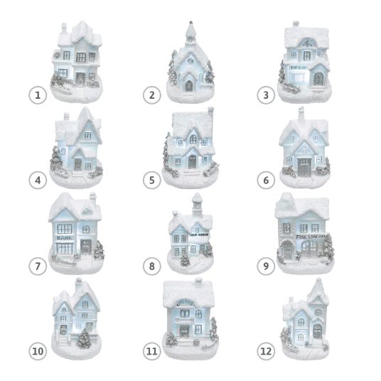 Home svetleća LED dekoracija bela zimska kućica