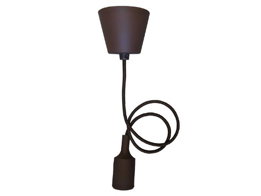 Elit+ silikonska visilica, E27, braon