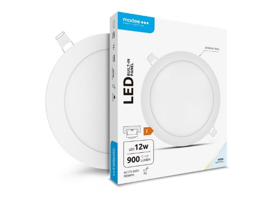 Modee Light LED panel ugradni 12W 6000K (900 lumena) okrugli A-serija