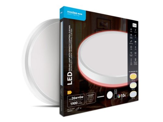 Modee LED plafonjera CLB1WH 26+6W 3CCT + RGB, daljinski (320mm)