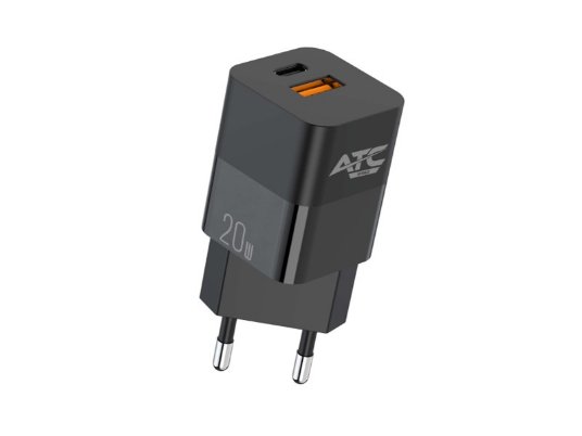 ATC USB brzi punjač CHF5a PD-QC 20W crni