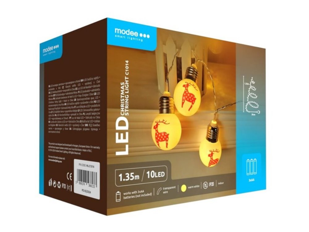 Modee Lighting 10 LED dioda Irvas na kablu od 1,35 metara (3xAA) toplo ...